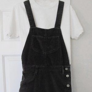 90s Riveted Lee Corduroy Bib Overalls Shorts Skort